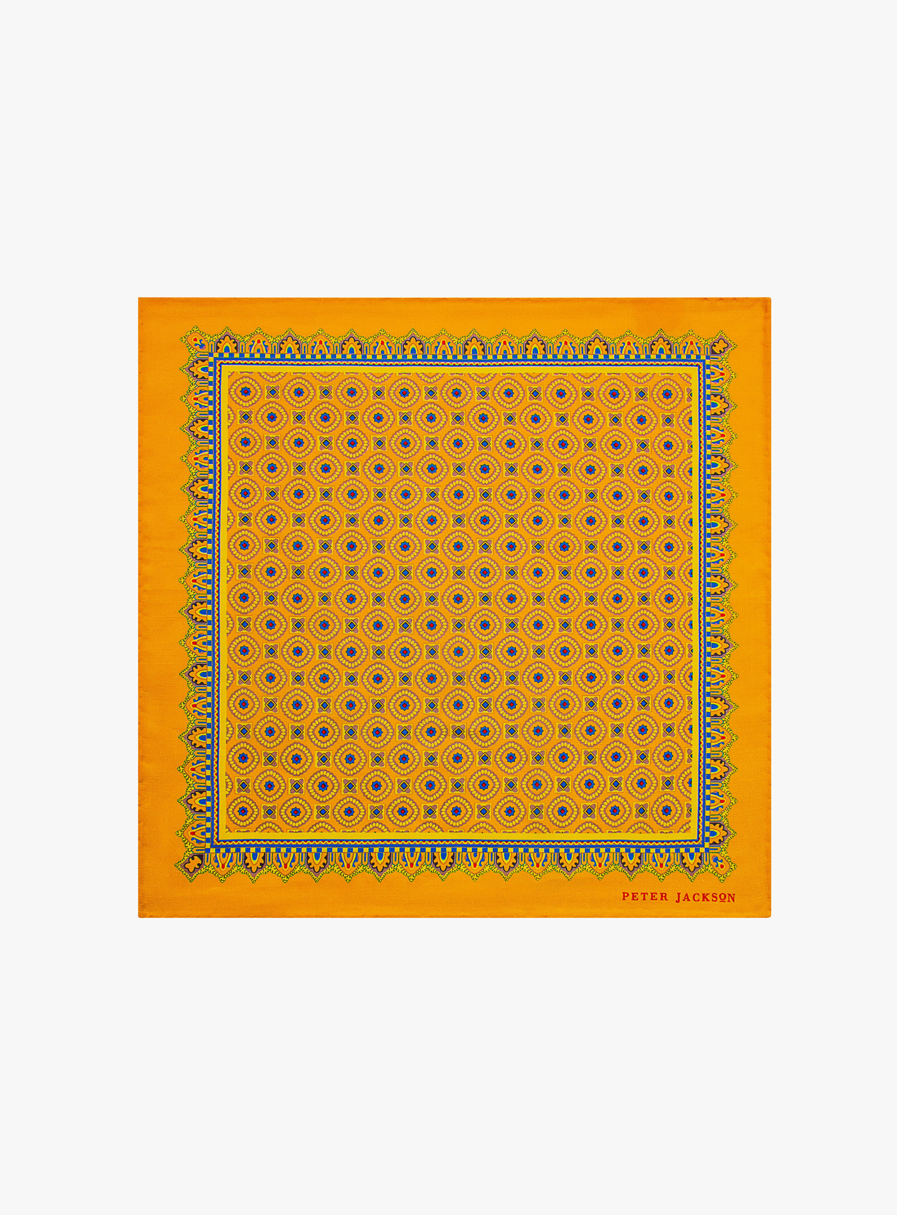 Royal Yellow Medallion Pocket Square