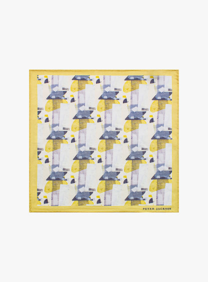 Yellow Abstract Pocket Square