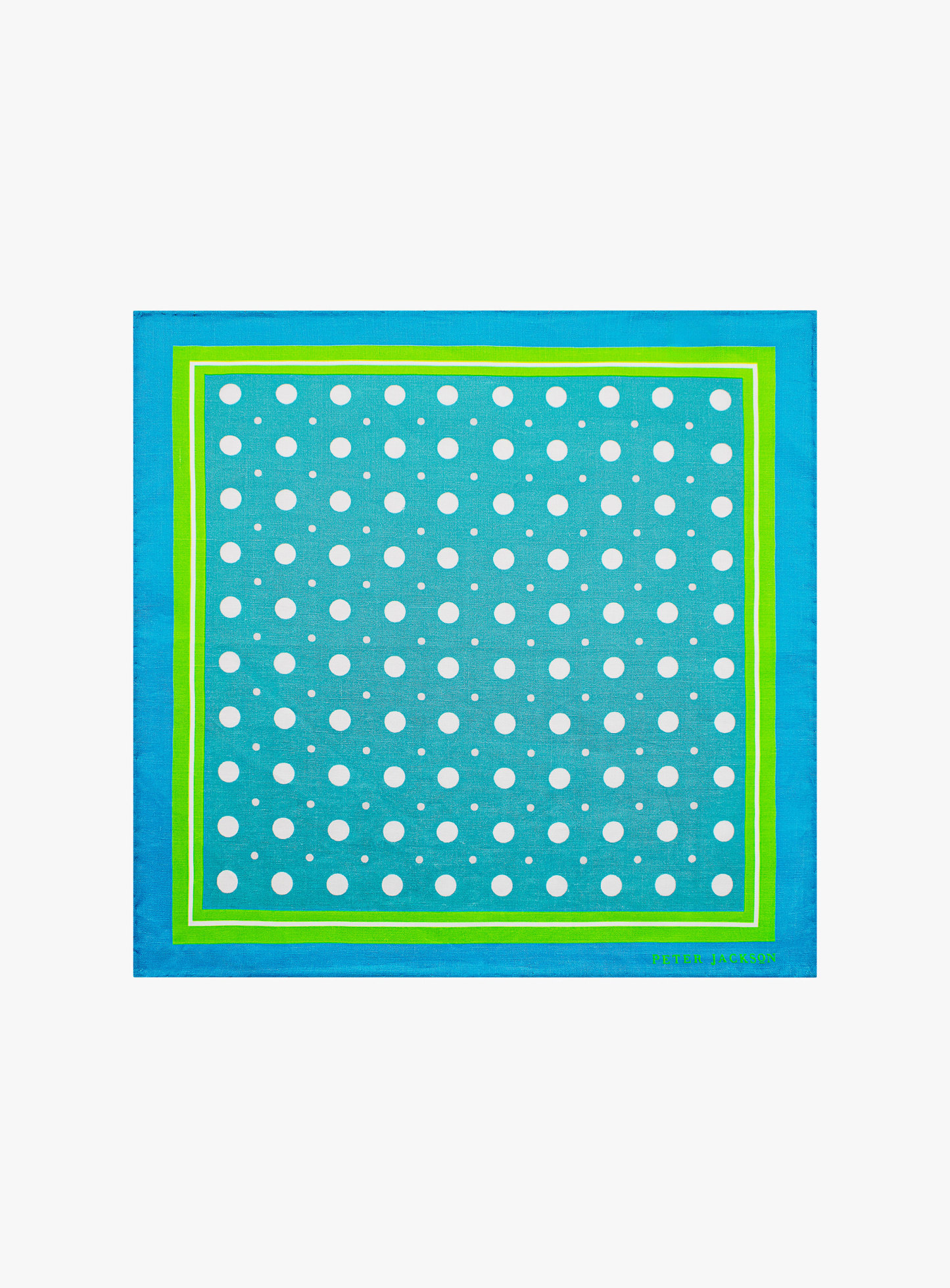 Cyan Polka Dot Pocket Square