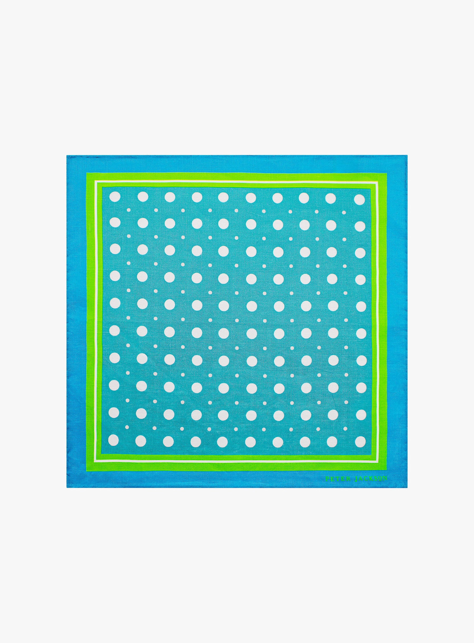 Cyan Polka Dot Pocket Square
