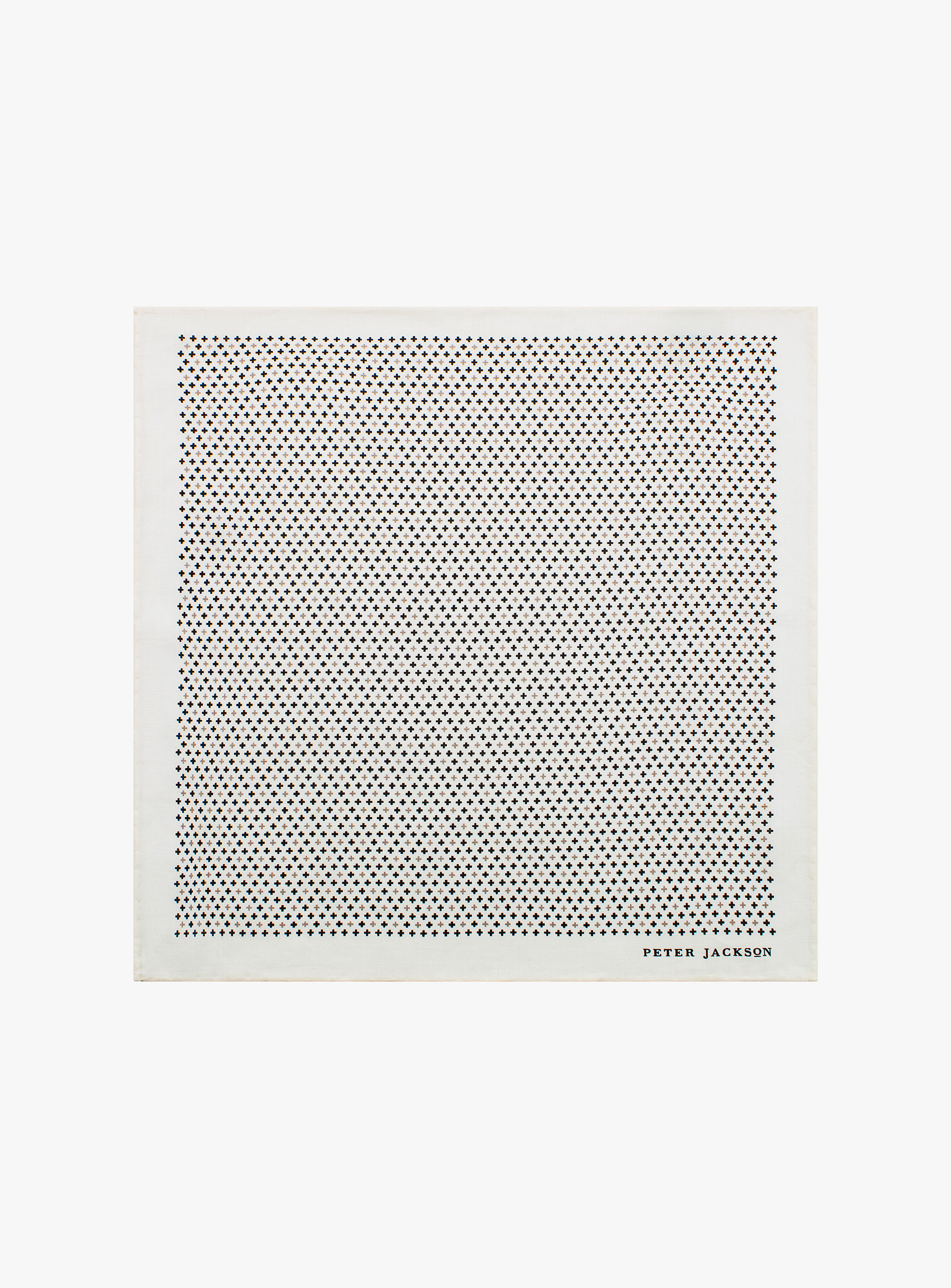 White  Motif Pocket Square