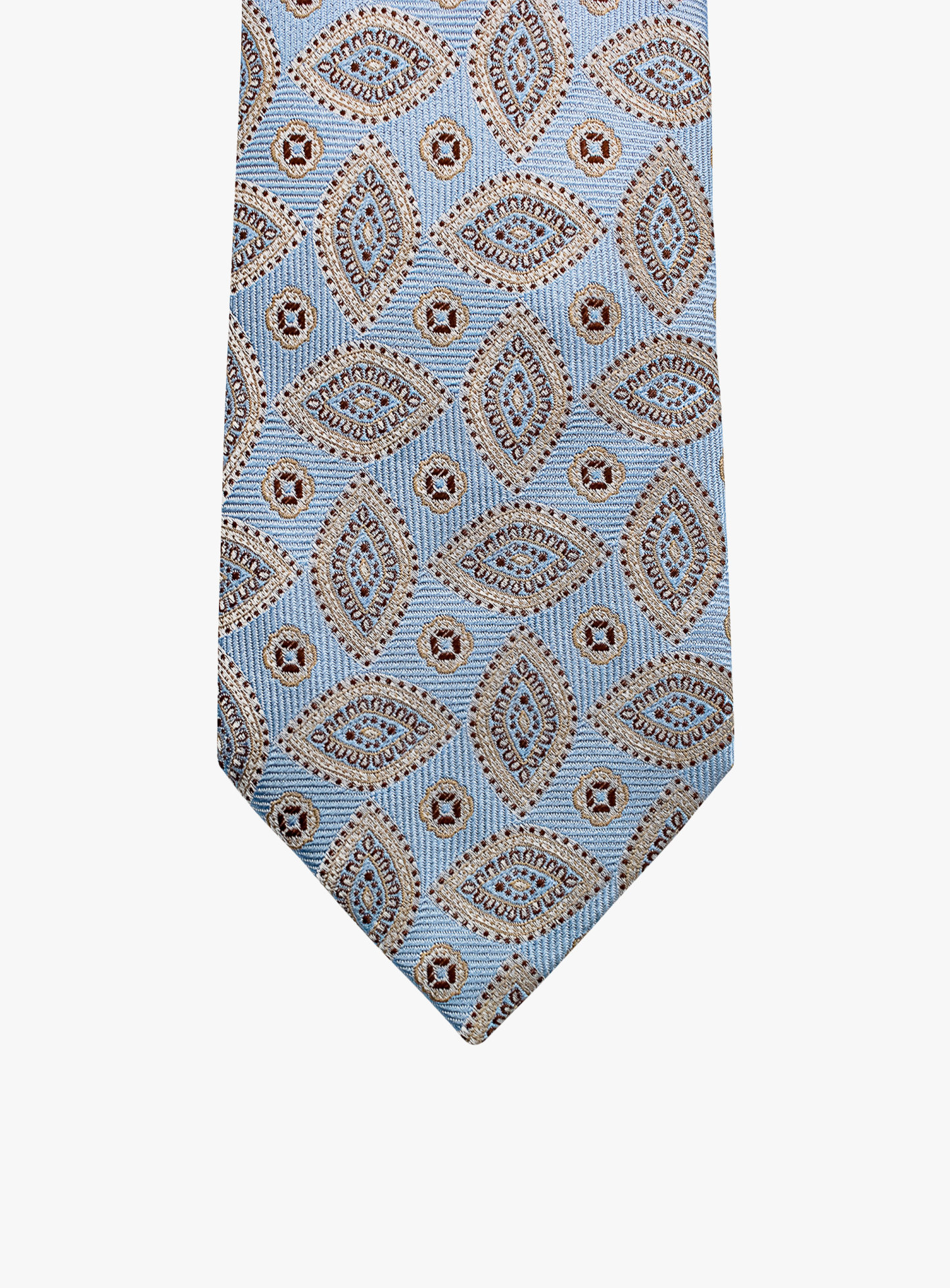 Bottinelli Italian Silk Tie: Sky Blue Paisley Design