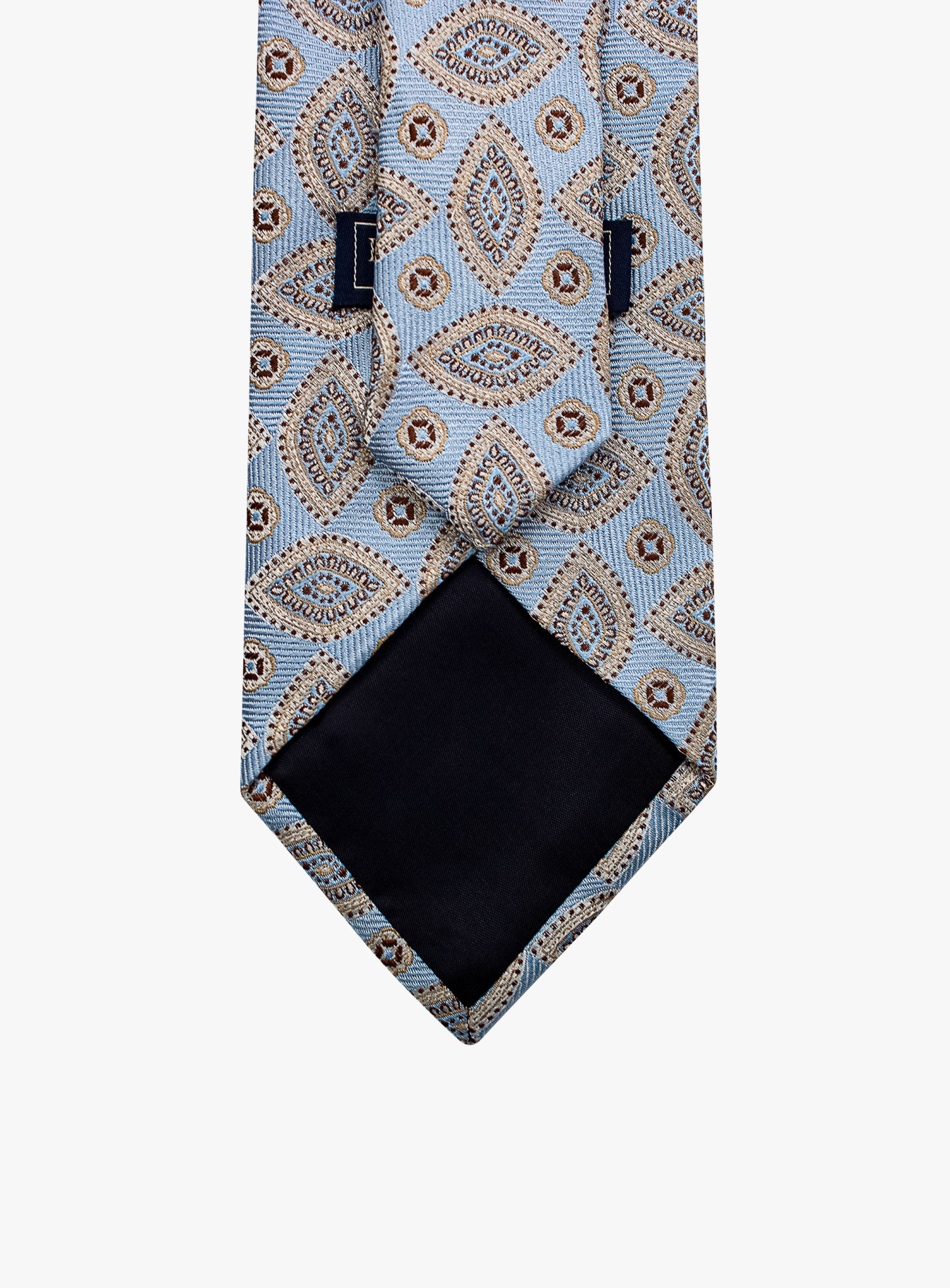 Bottinelli Italian Silk Tie: Sky Blue Paisley Design