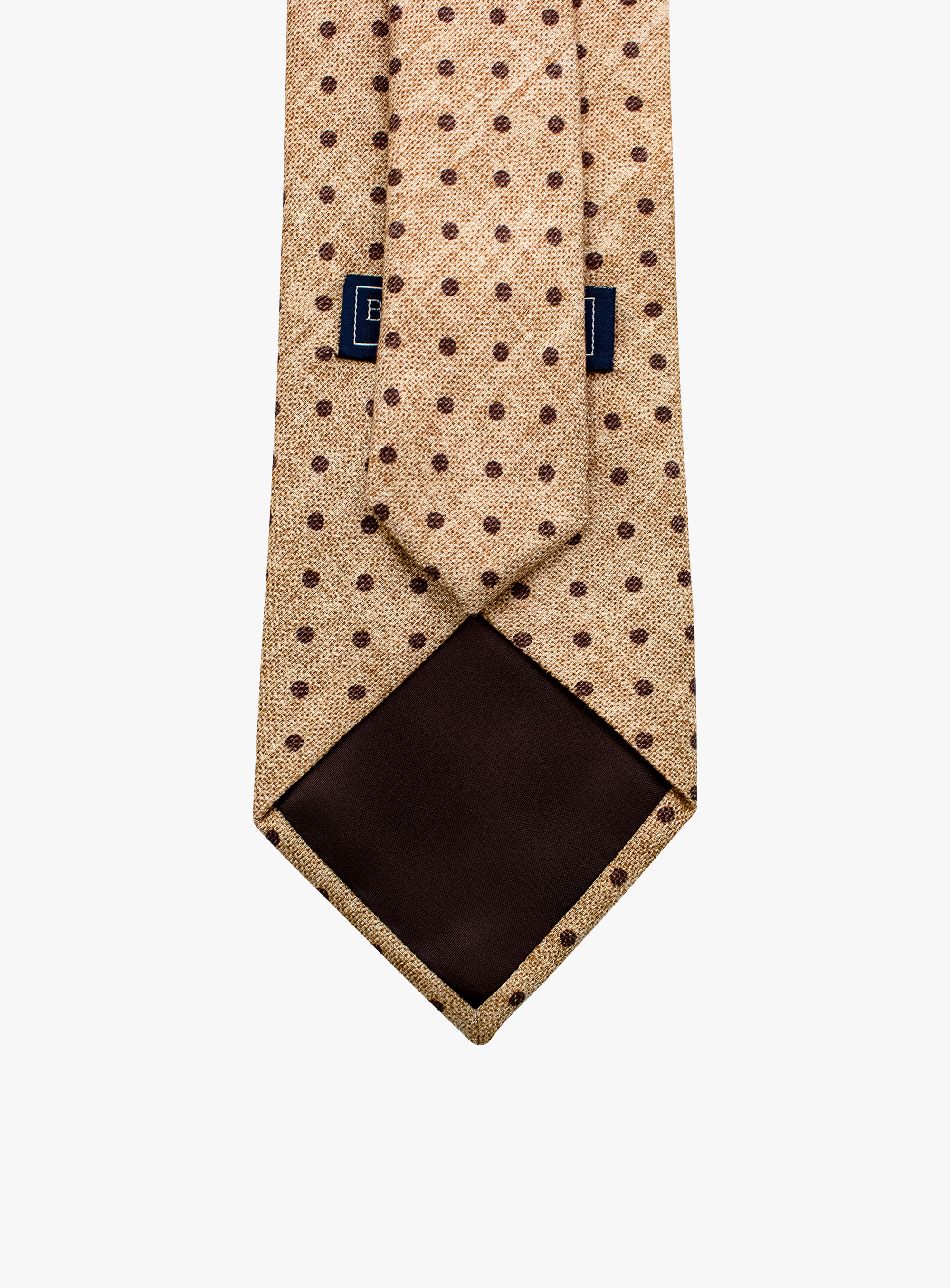 [Copy]Bottinelli Italian Tie: Beige, White, and Navy Stripe