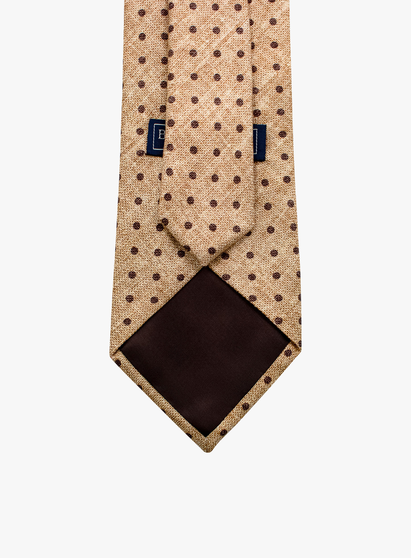 [Copy]Bottinelli Italian Tie: Beige, White, and Navy Stripe