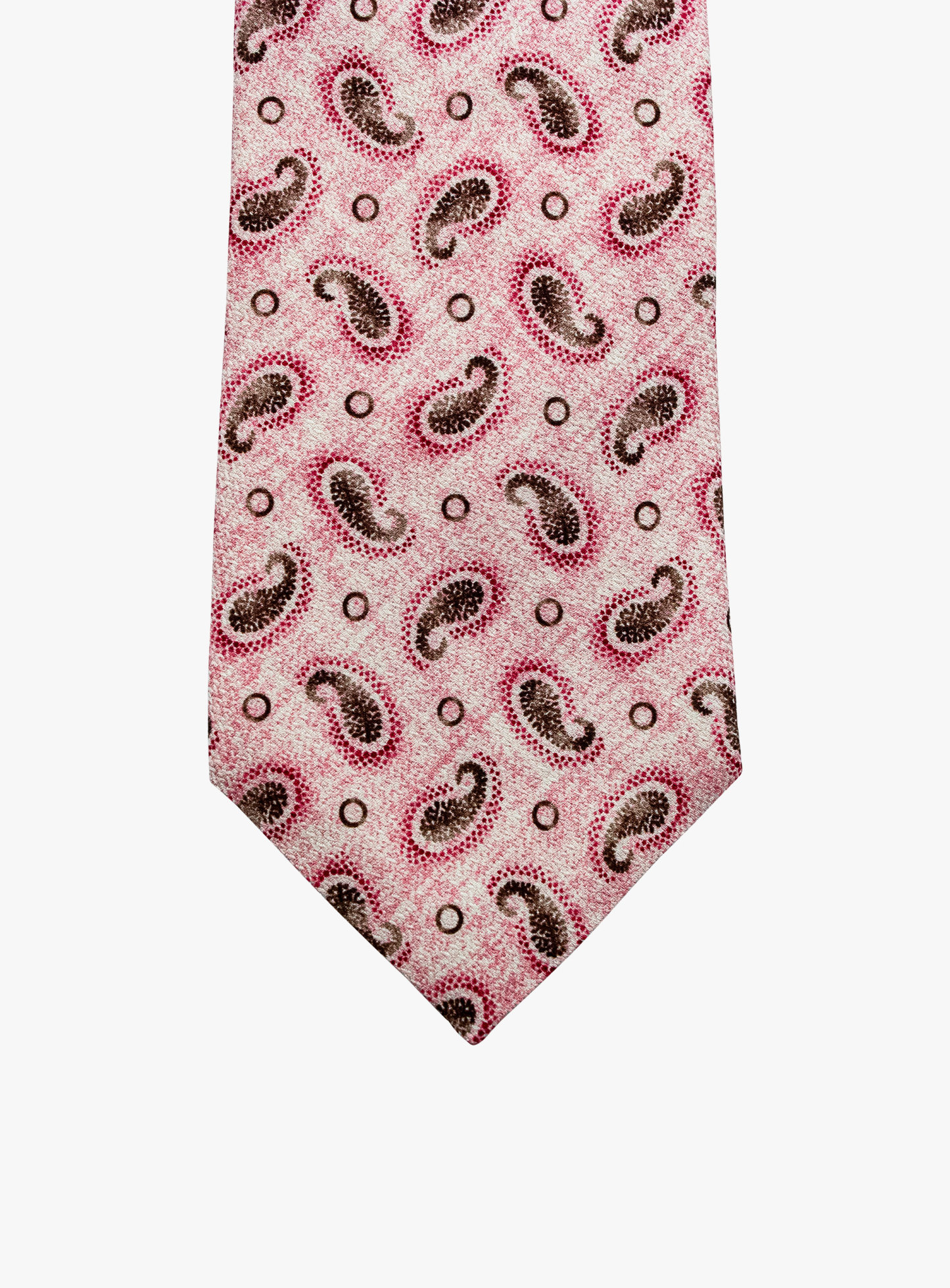 Bottinelli Italian Silk Tie: Pink Paisley Elegance