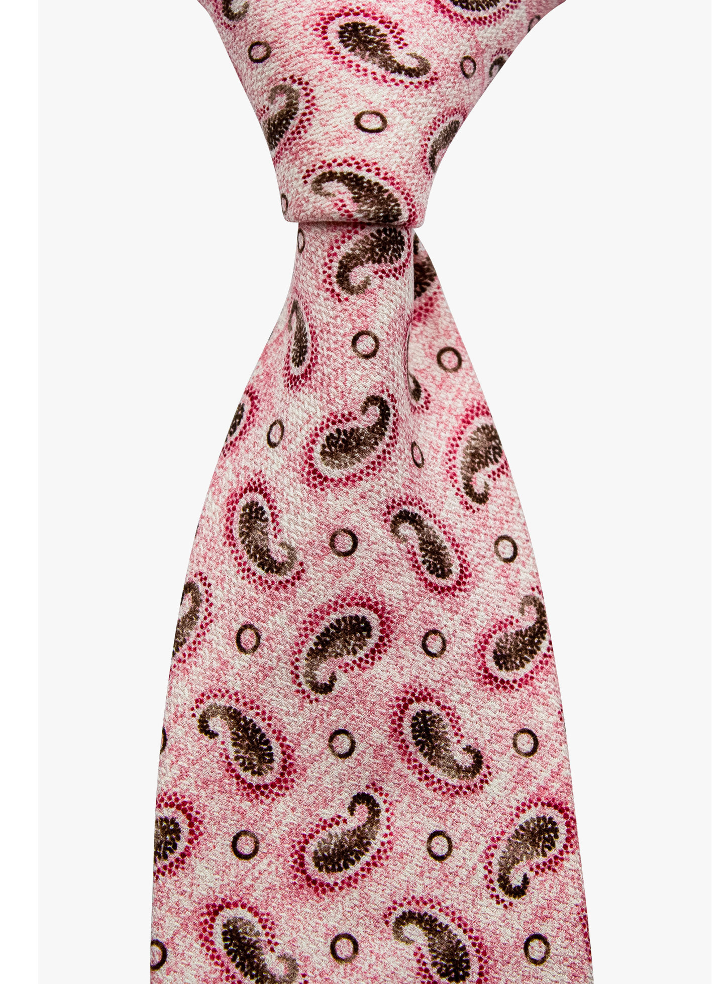 Bottinelli Italian Silk Tie: Pink Paisley Elegance