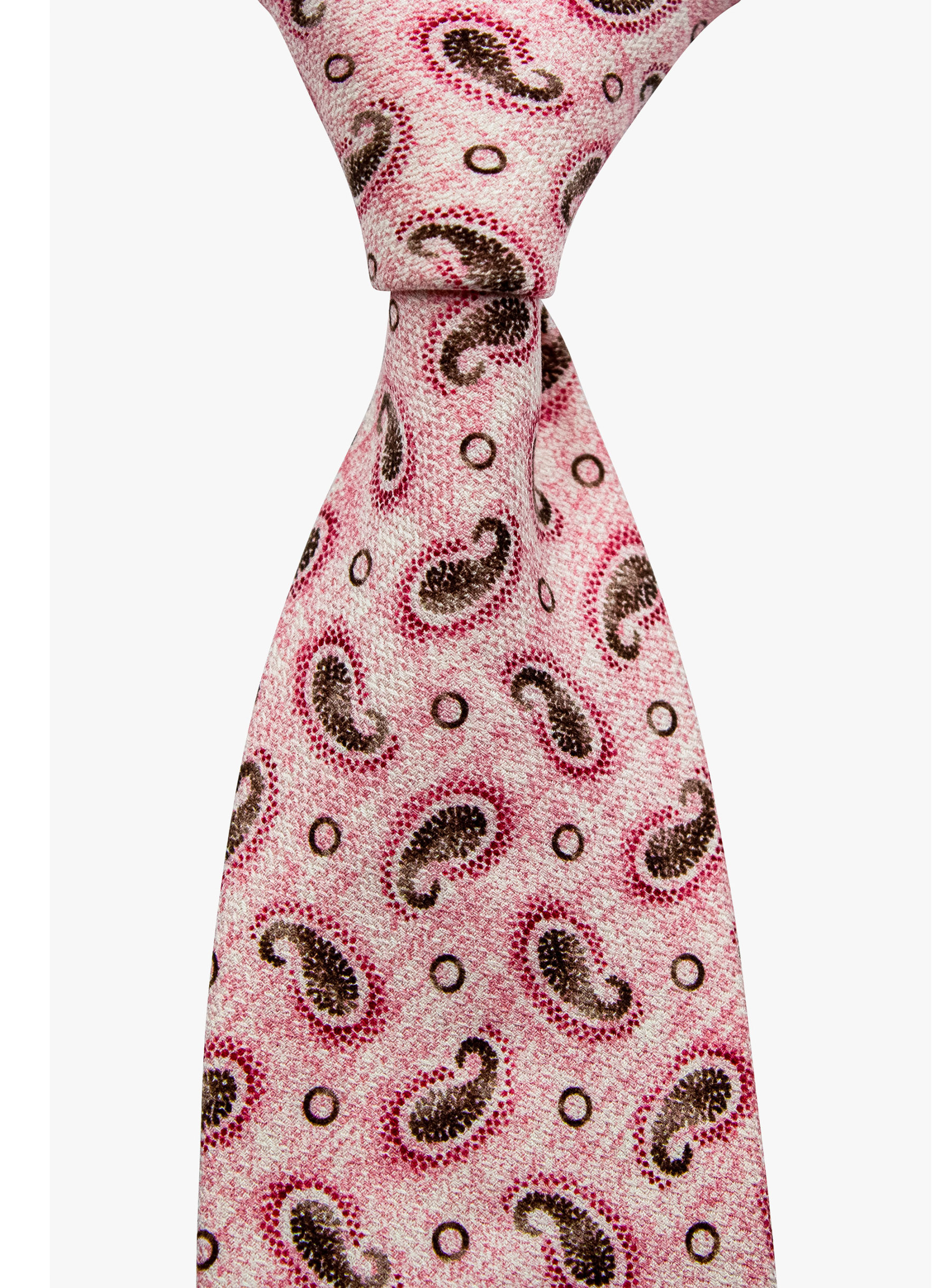 Bottinelli Italian Silk Tie: Pink Paisley Elegance