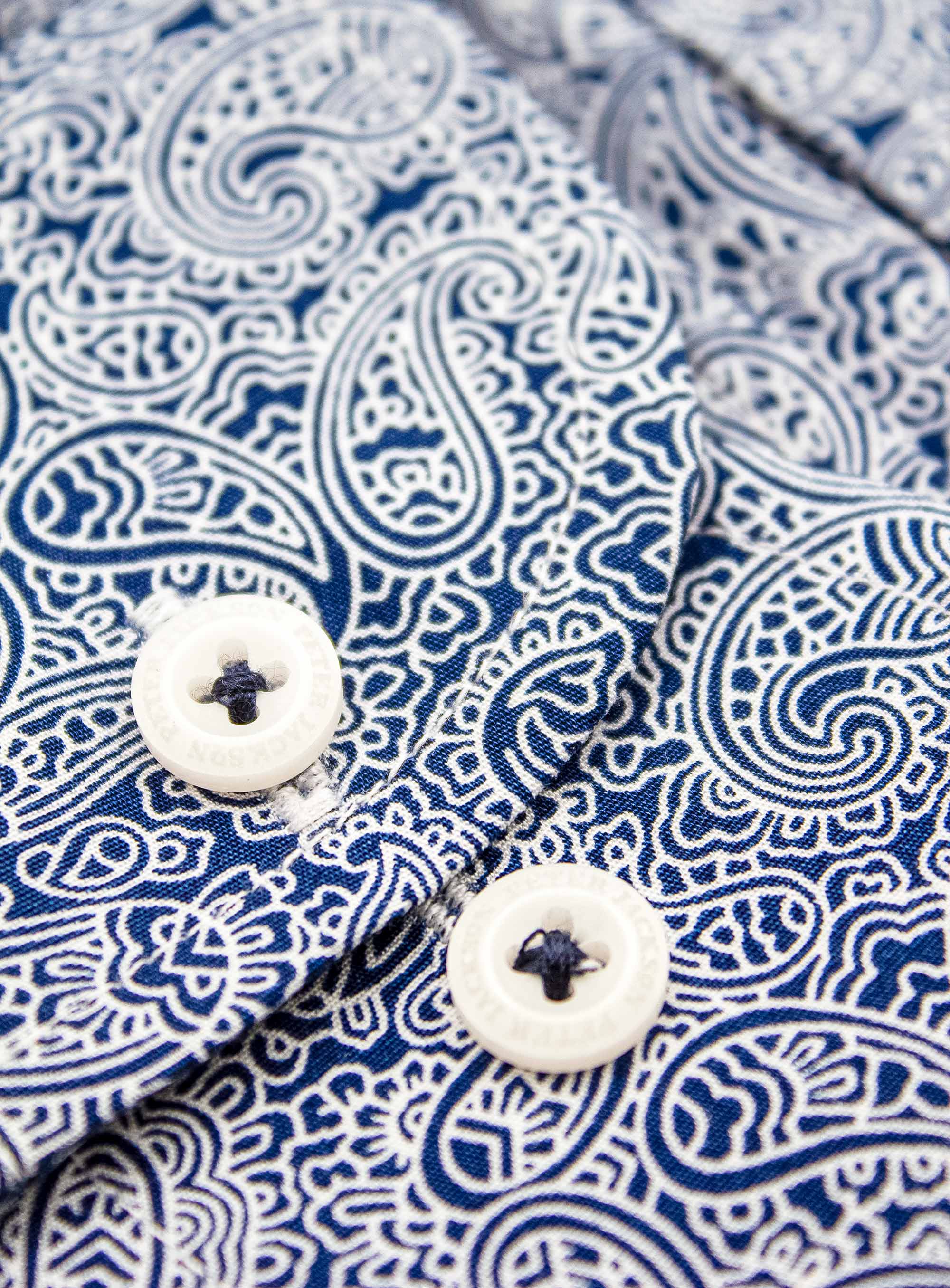 Bolzano Navy Paisley Shirt