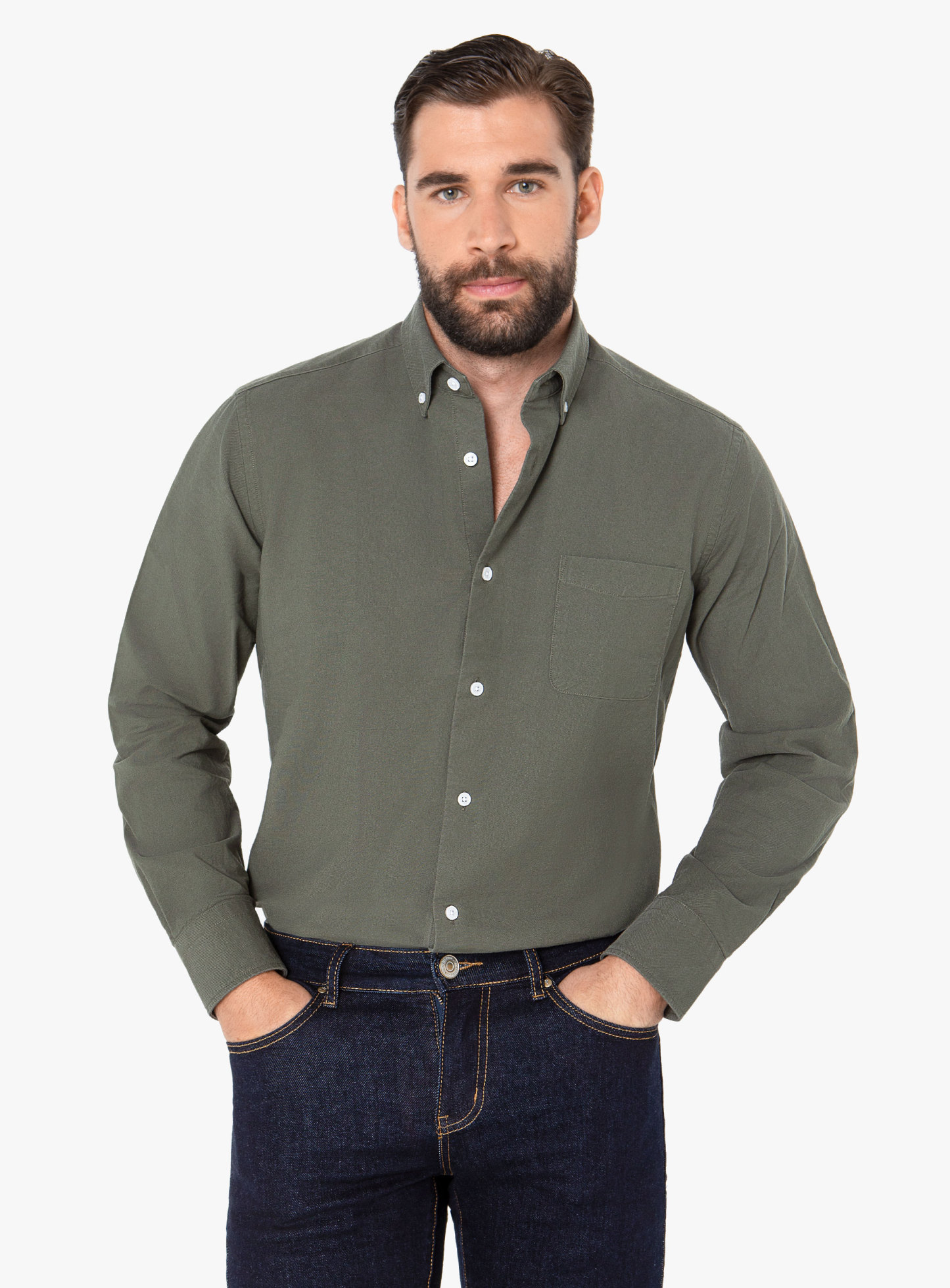Men {collection_title} Vittoria Olive Shirt Peter Jackson