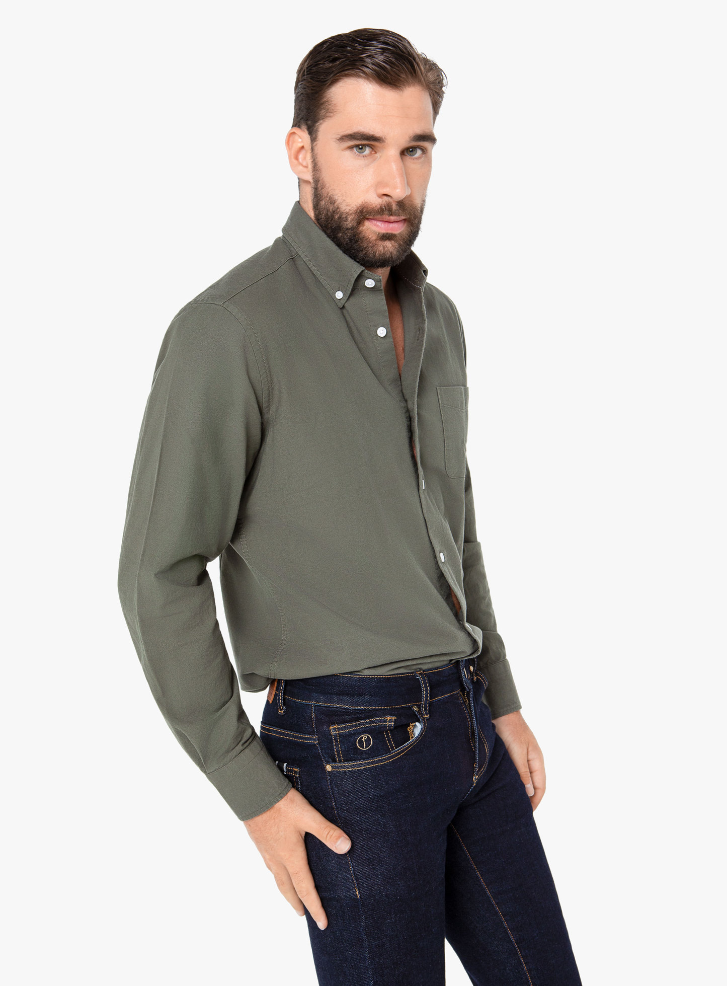Men {collection_title} Vittoria Olive Shirt Peter Jackson