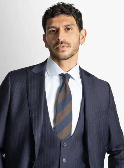 Giancarlo Navy Pinstripe Suit