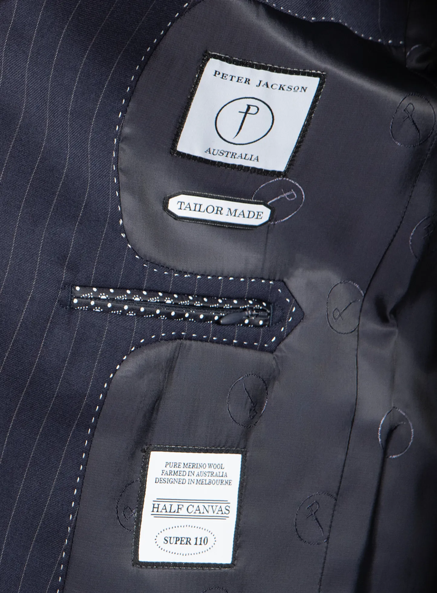 Giancarlo Navy Pinstripe Suit