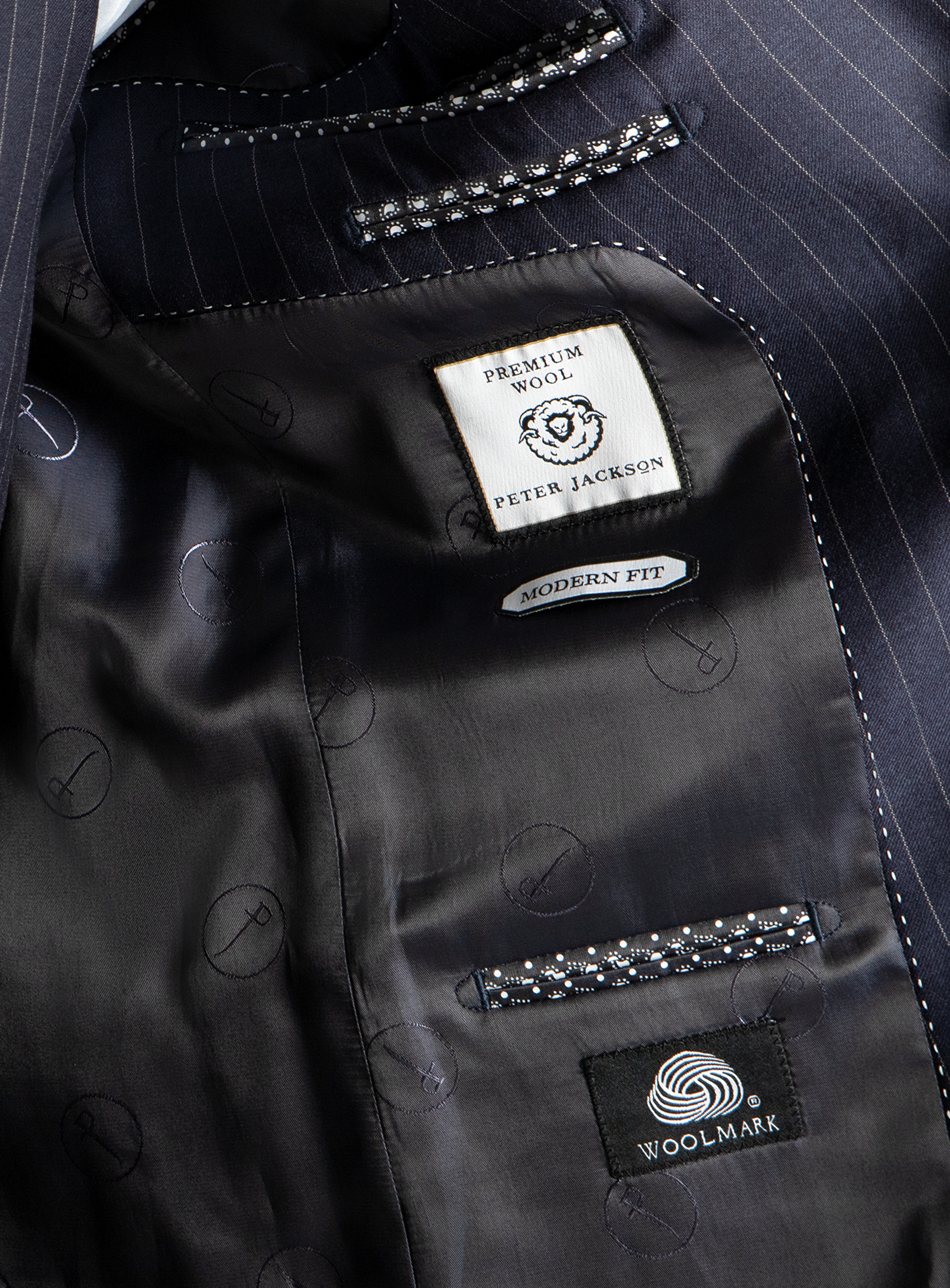 Giancarlo Navy Pinstripe Suit