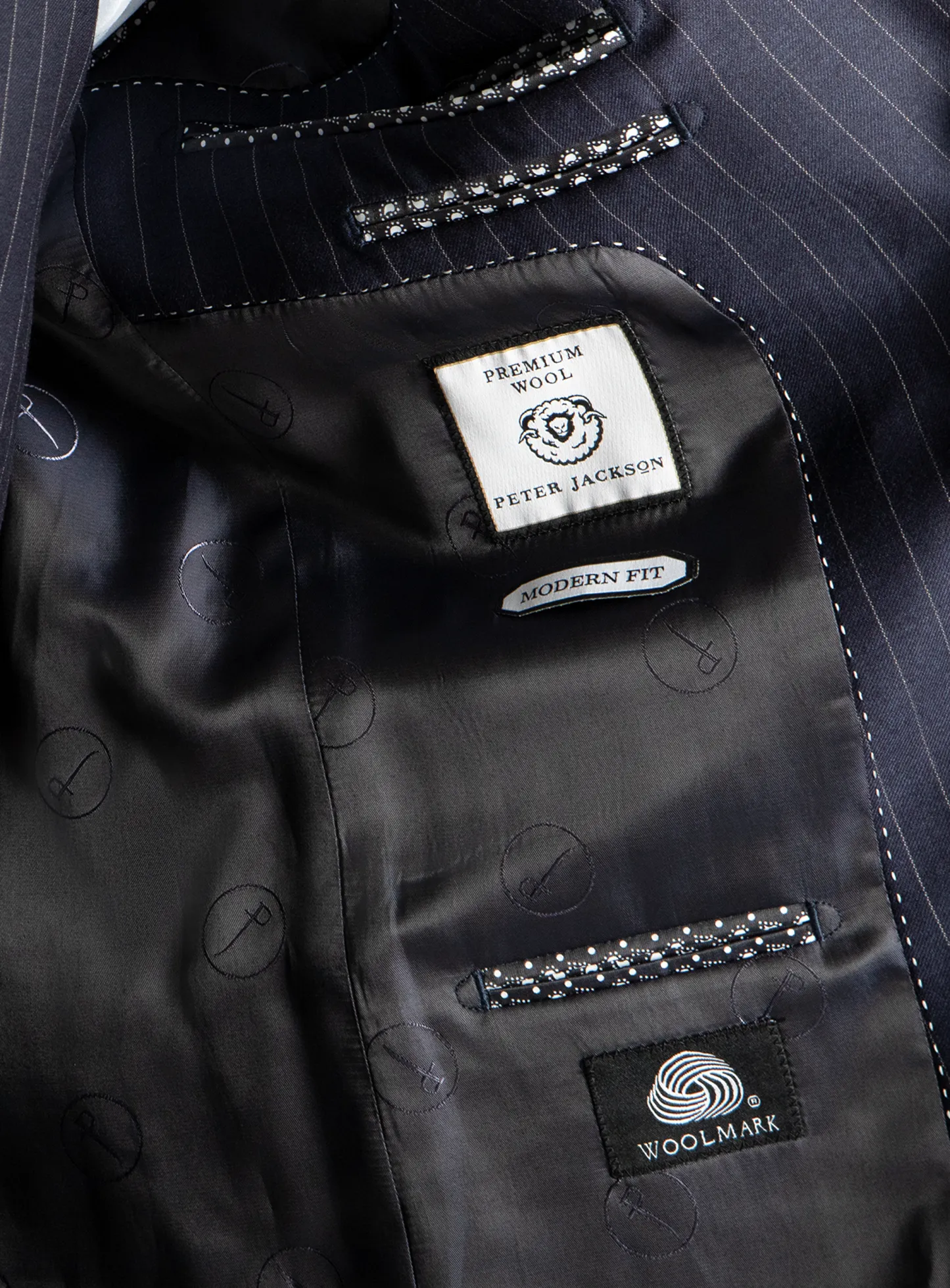 Giancarlo Navy Pinstripe Suit