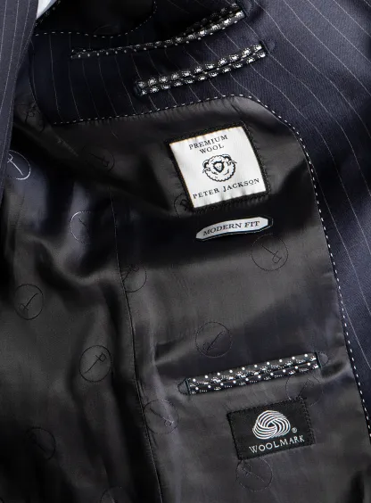 Giancarlo Navy Pinstripe Suit