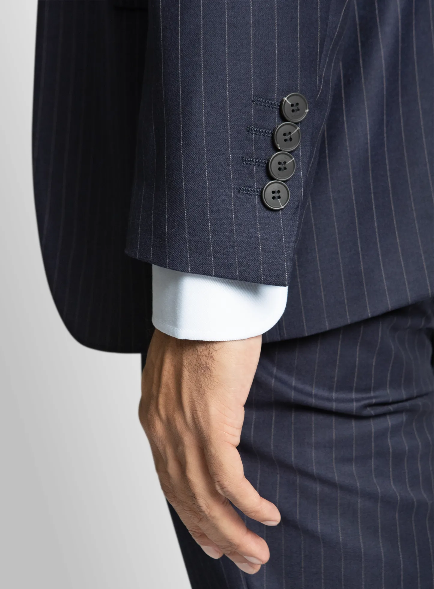 Giancarlo Navy Pinstripe Suit