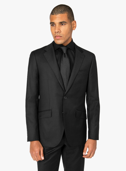 Men {collection_title} Milan Black Twill Jacket Peter Jackson