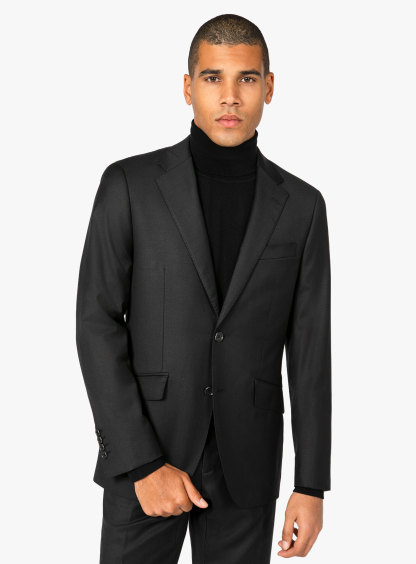 Men {collection_title} Milan Black Twill Jacket Peter Jackson