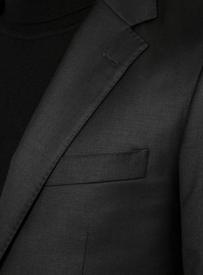 Men {collection_title} Milan Black Twill Jacket Peter Jackson
