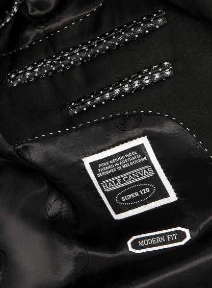 Men {collection_title} Milan Black Twill Jacket Peter Jackson