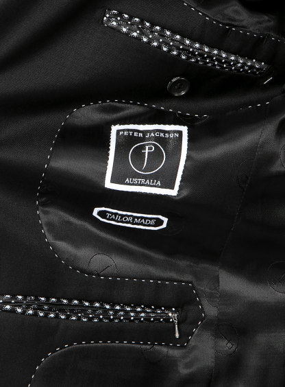Men {collection_title} Milan Black Twill Jacket Peter Jackson