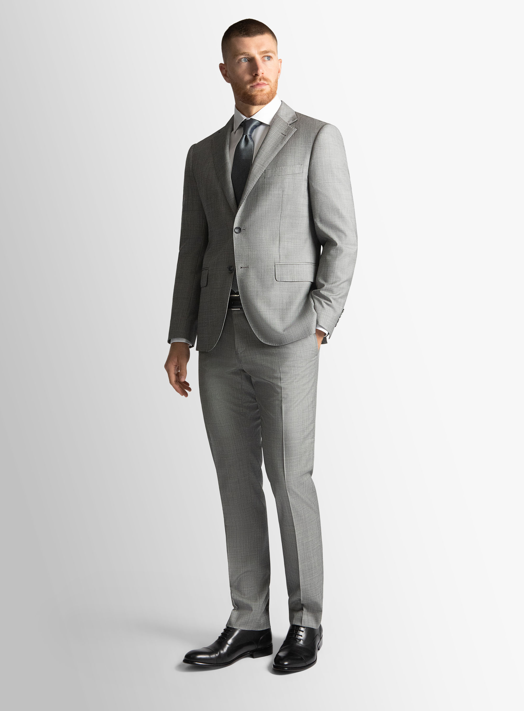Silver Sharkskin Signature 2-Piece Suit