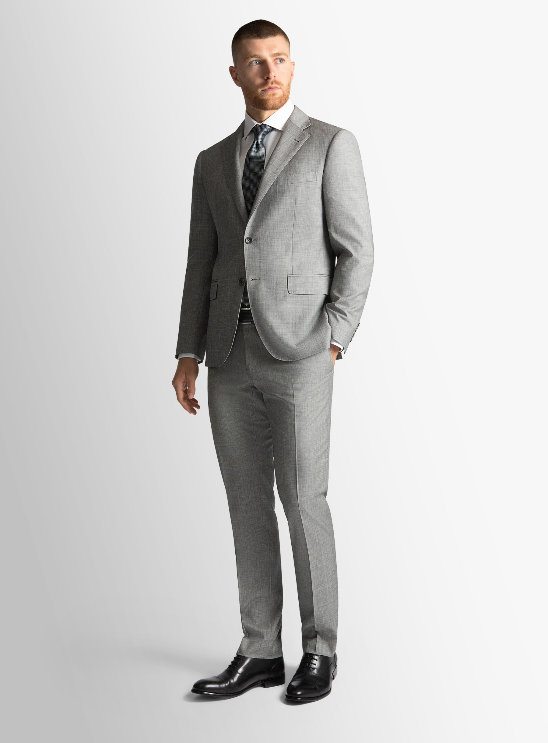 Silver Sharkskin Signature 2-Piece Suit