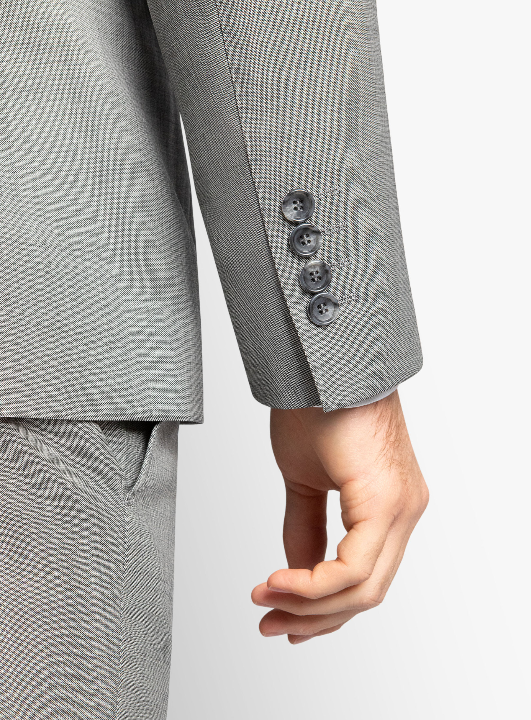 Silver Sharkskin Signature 2-Piece Suit