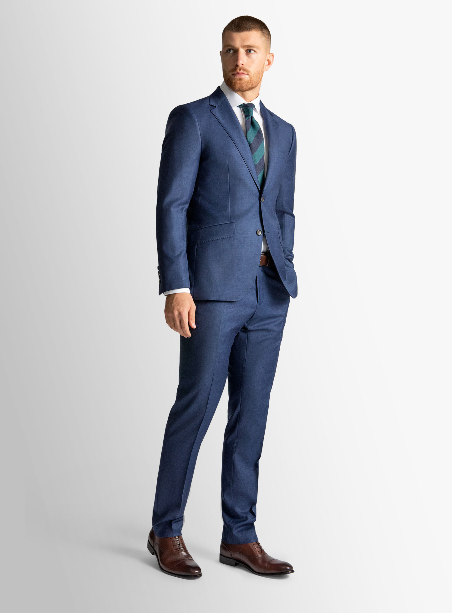 Madrid Blue Sharkskin Jacket