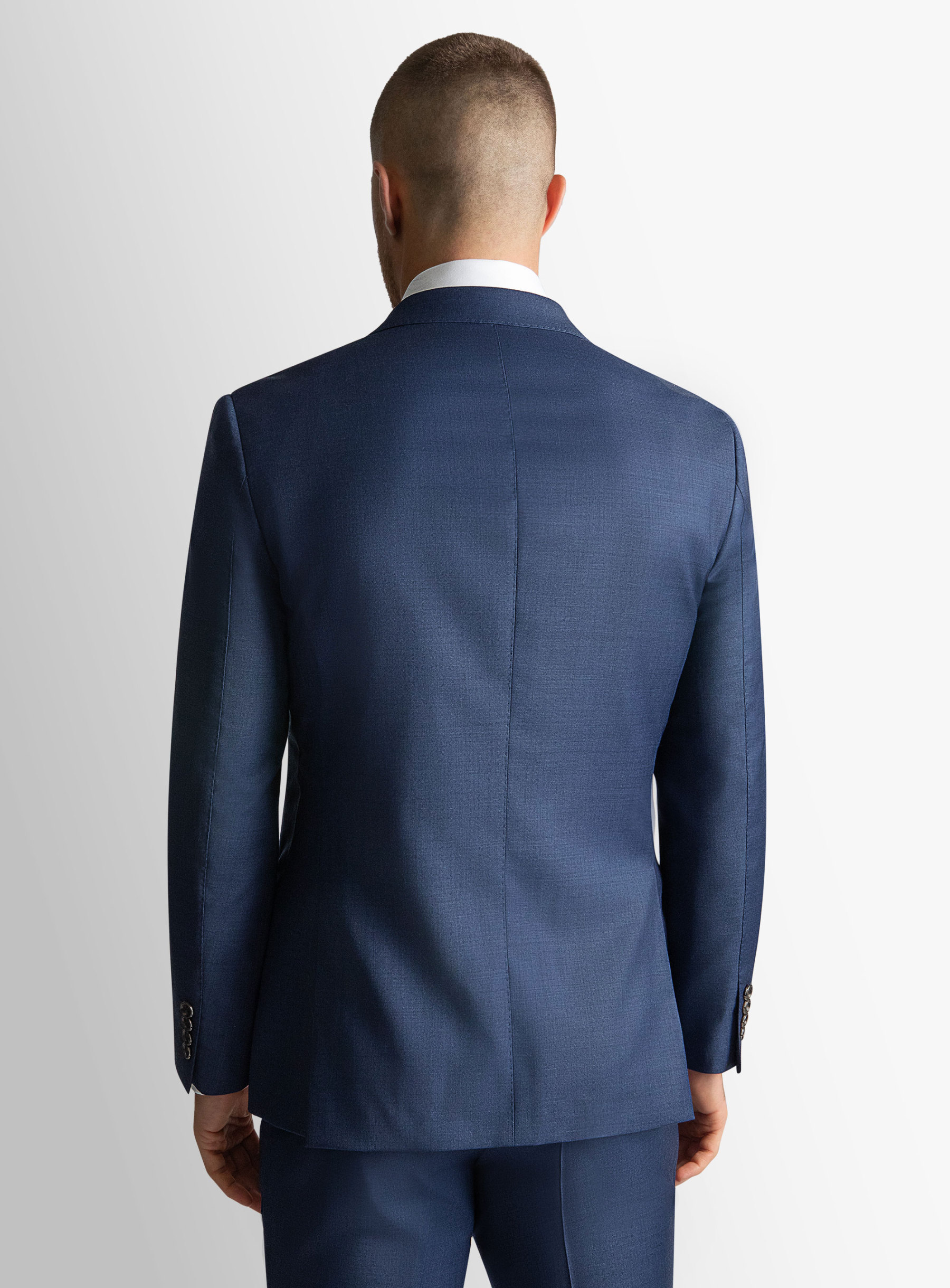 Madrid Blue Sharkskin Jacket