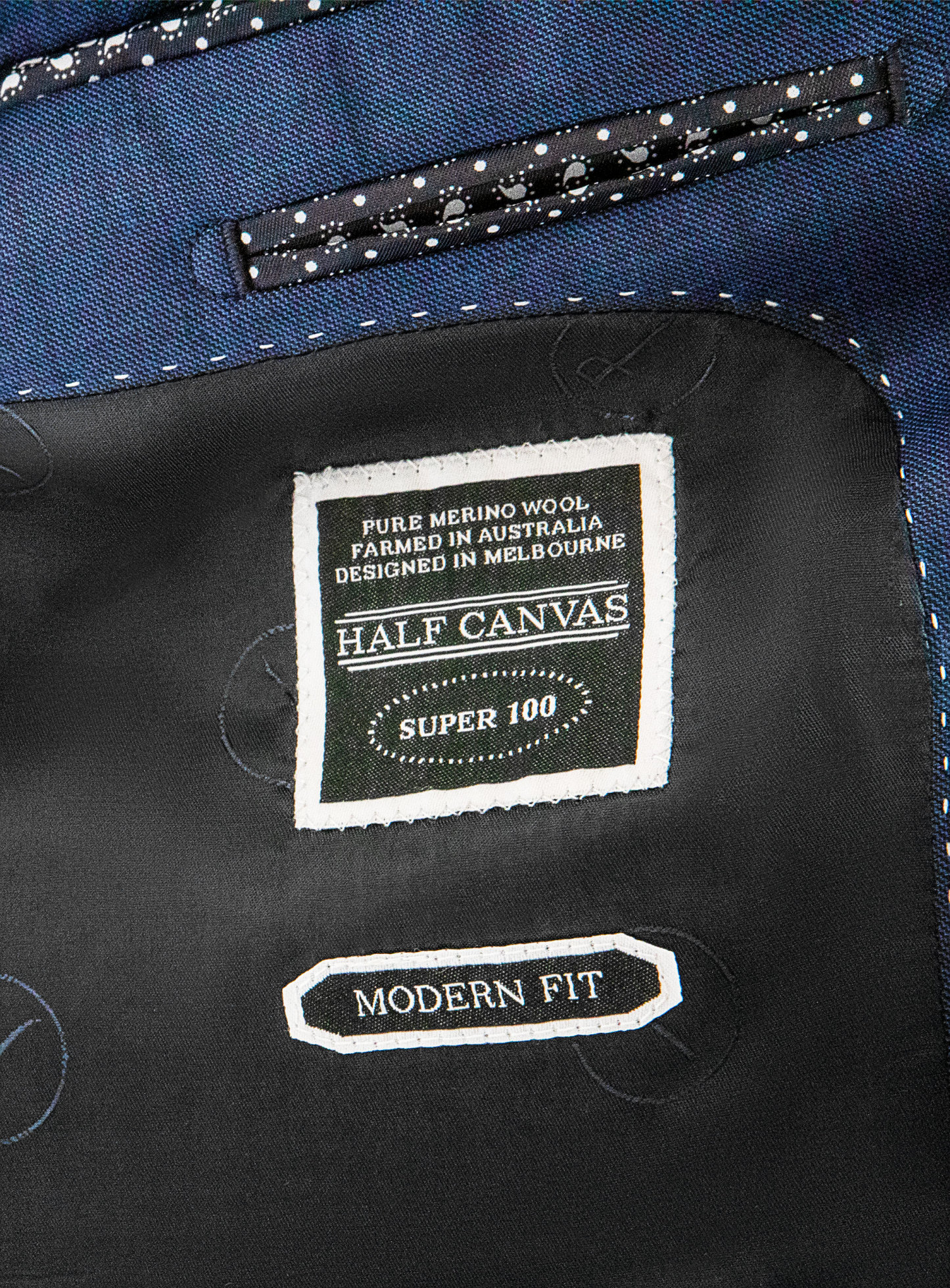 Madrid Blue Sharkskin Jacket