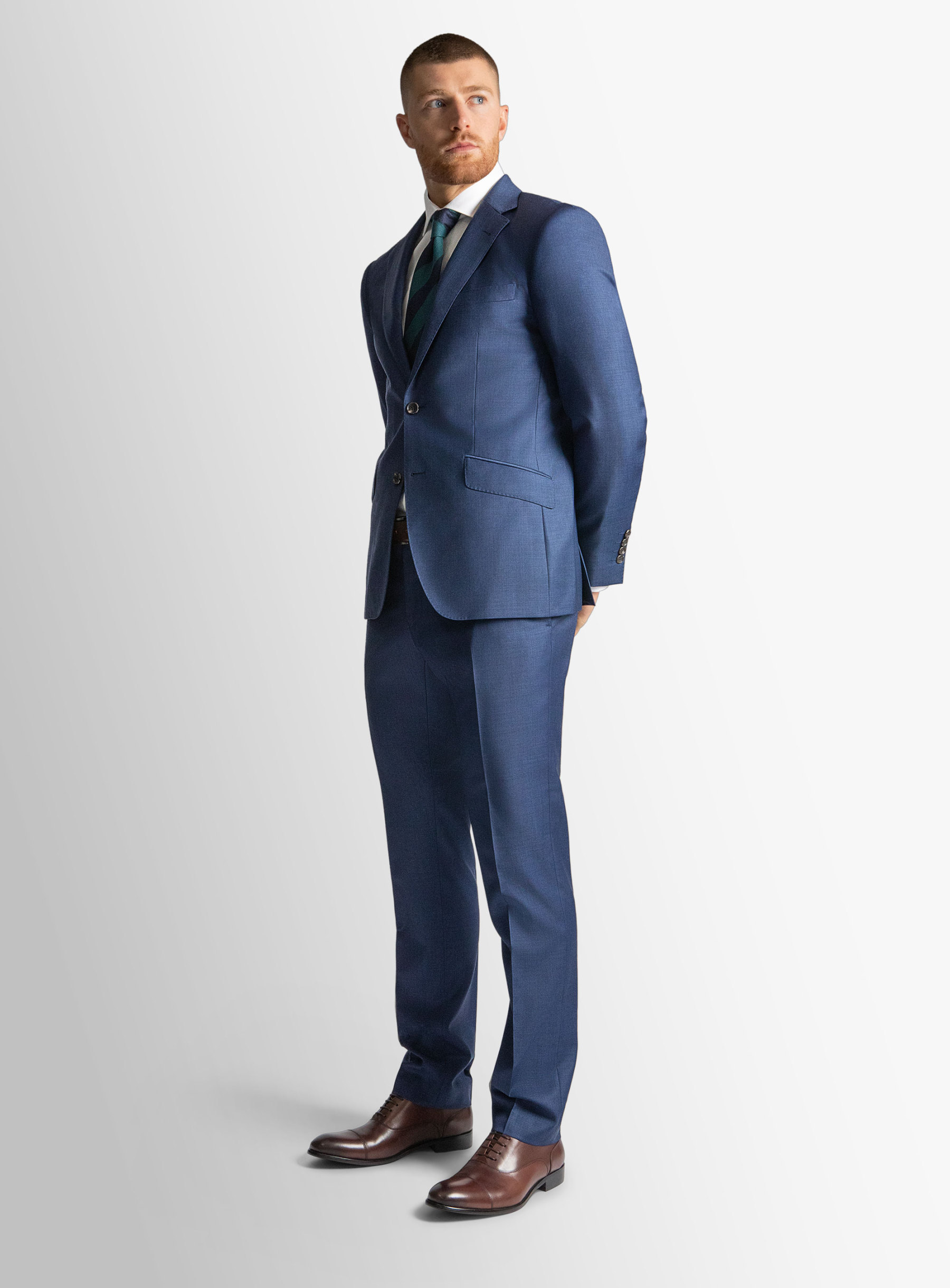 Madrid Blue Sharkskin Jacket
