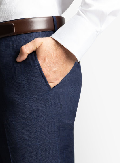 Royal Blue Glen Trousers