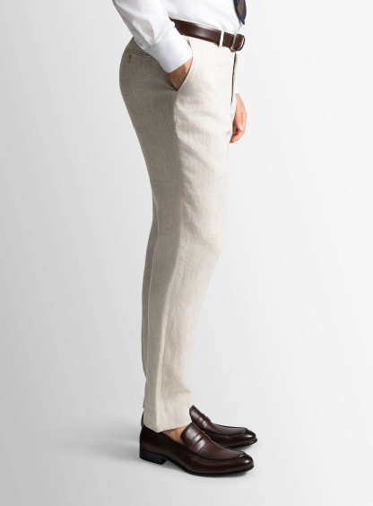 Venezia Sand Linen Trousers