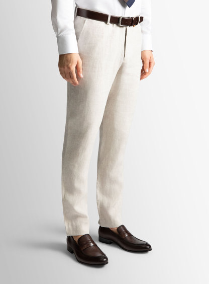 Venezia Sand Linen Trousers