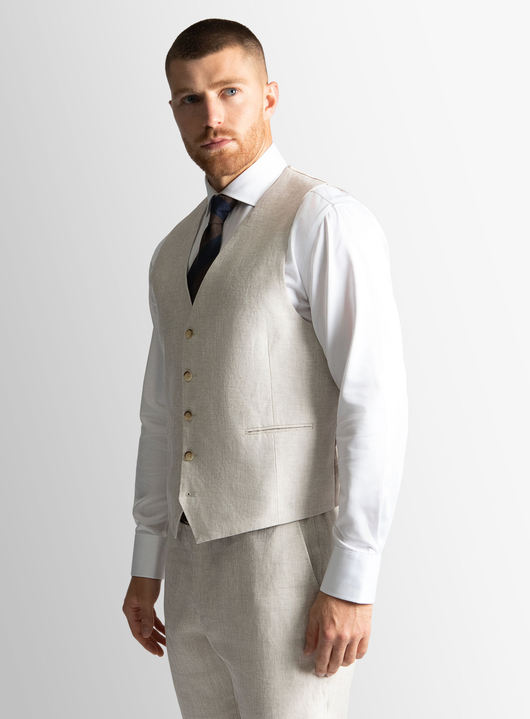 Cayman Sand Linen Vest