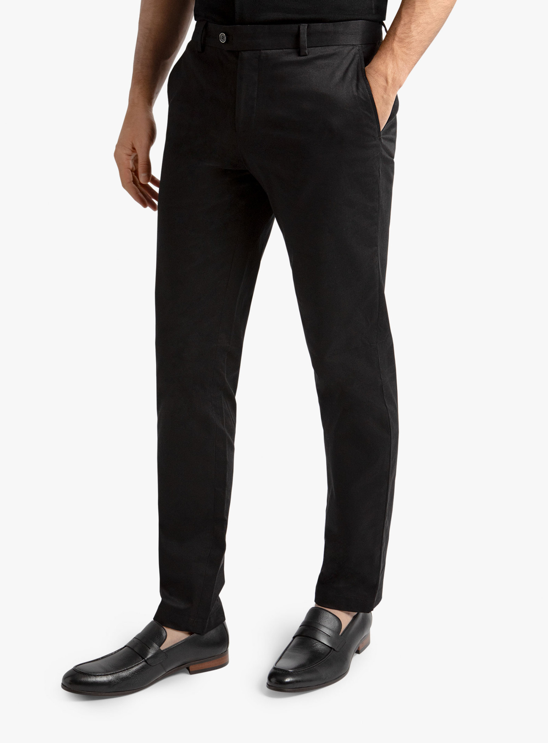 Brera Black Cotton Chino