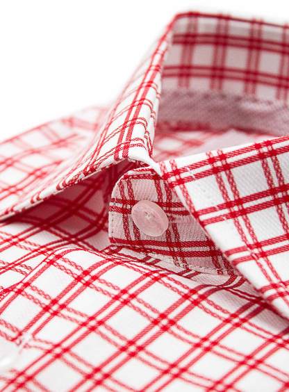 Men {collection_title} Milan Red Check Shirt Peter Jackson