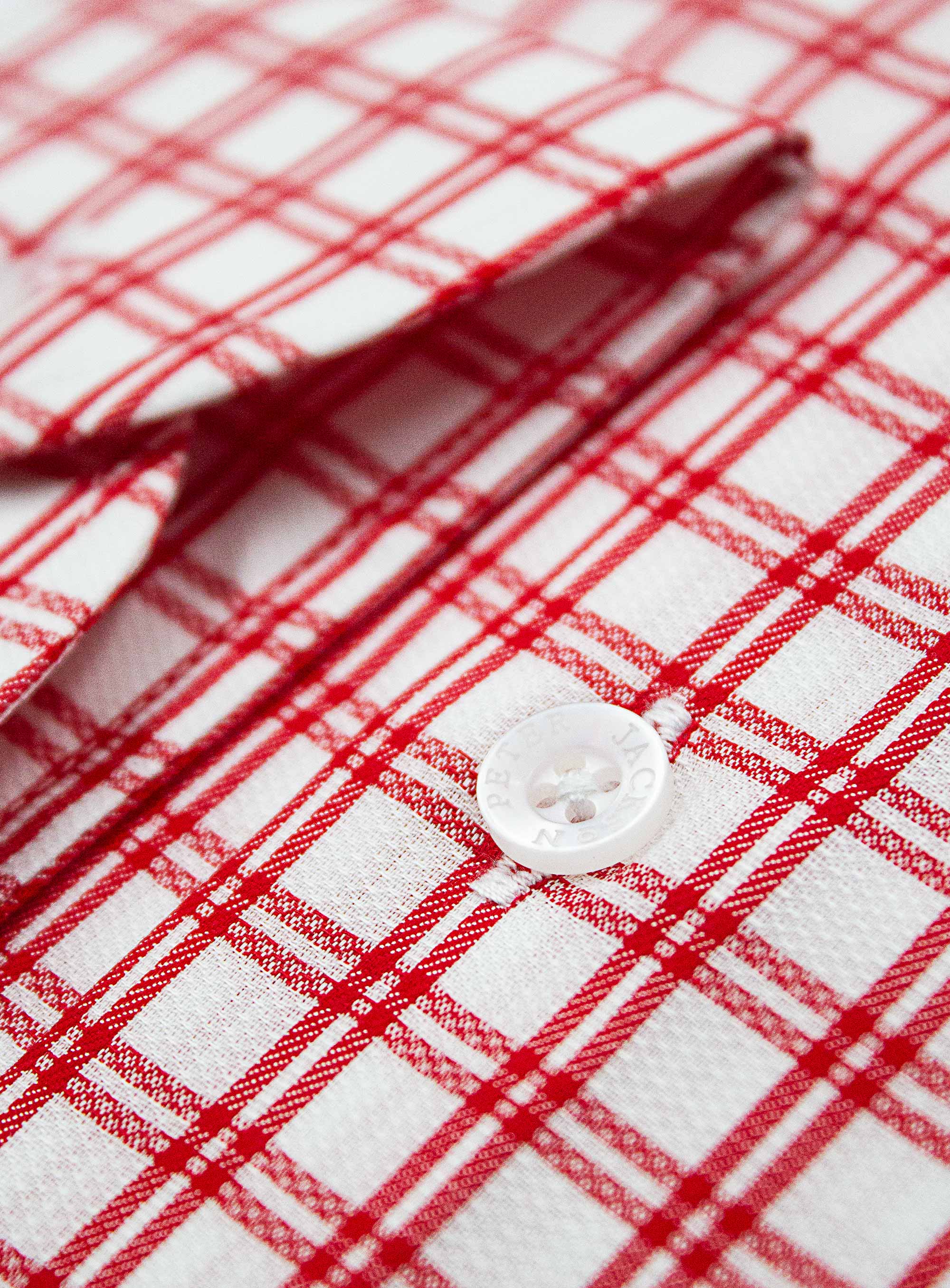 Men {collection_title} Milan Red Check Shirt Peter Jackson