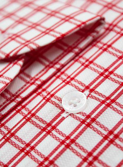 Men {collection_title} Milan Red Check Shirt Peter Jackson