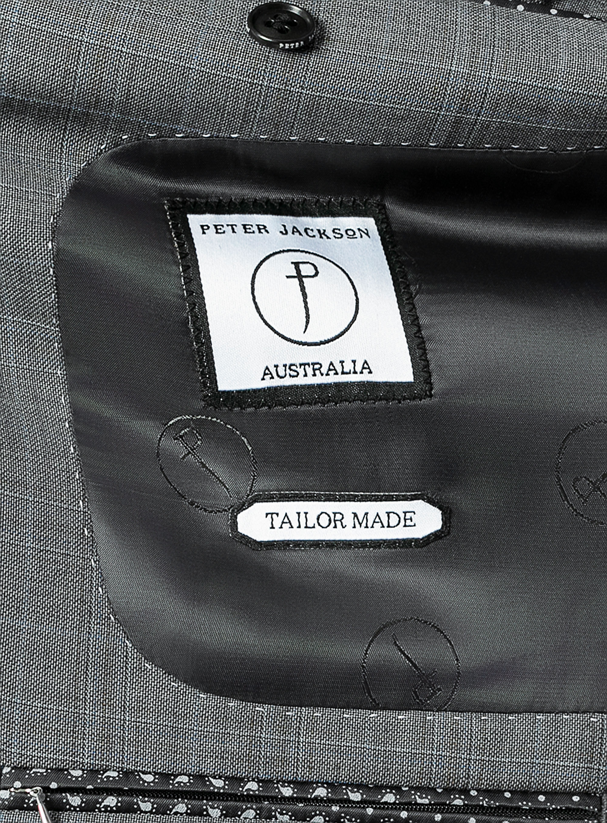 Men {collection_title} Matteo Grey Blue Plaid Suit Peter Jackson