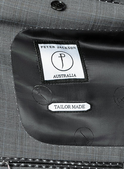 Men {collection_title} Matteo Grey Blue Plaid Suit Peter Jackson