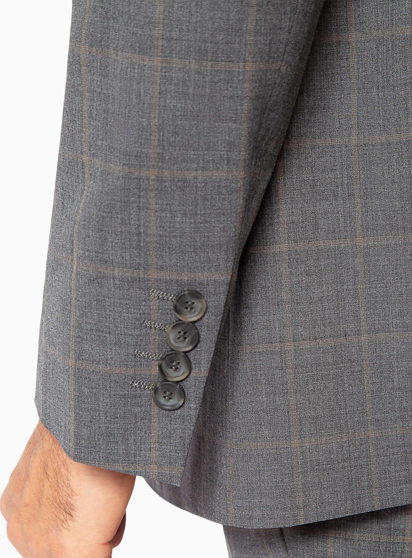 Men {collection_title} Allende Grey Taupe Overcheck Suit Peter Jackson