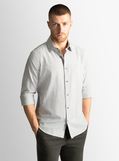 Carrara Green Stripe Oxford