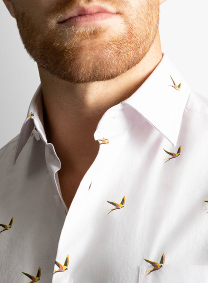 Carrara Blush Swallow Print Shirt