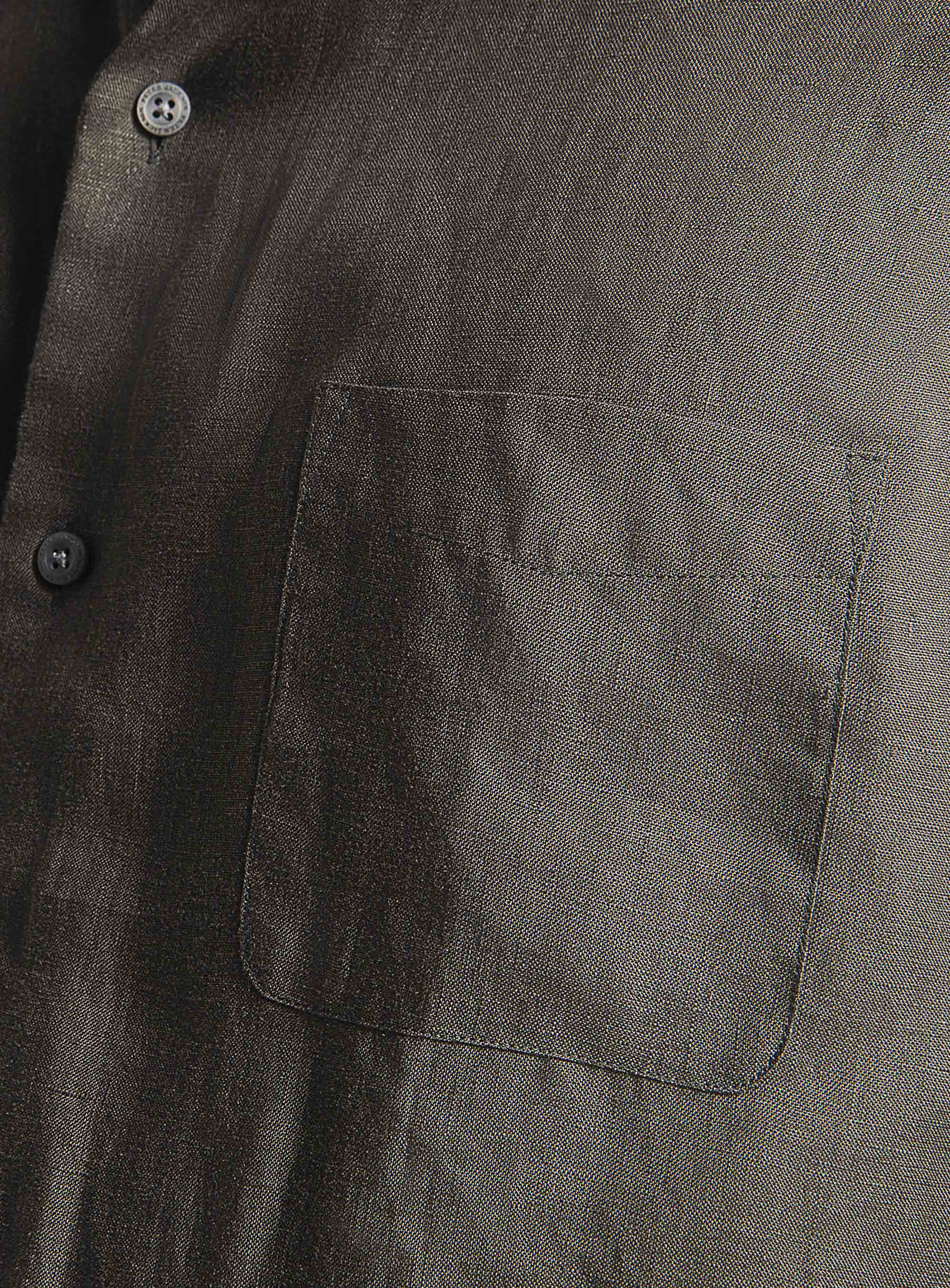 Linen Long Sleeve Khaki Shirt