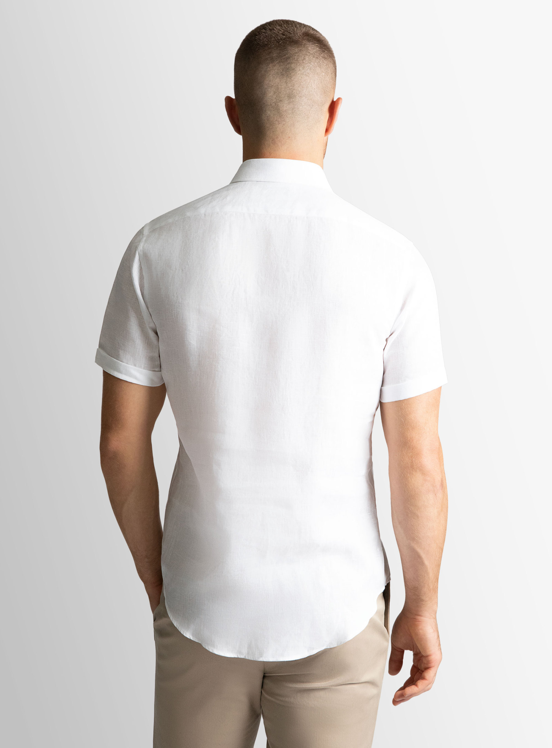 Tropea White Linen Short Sleeve Shirt