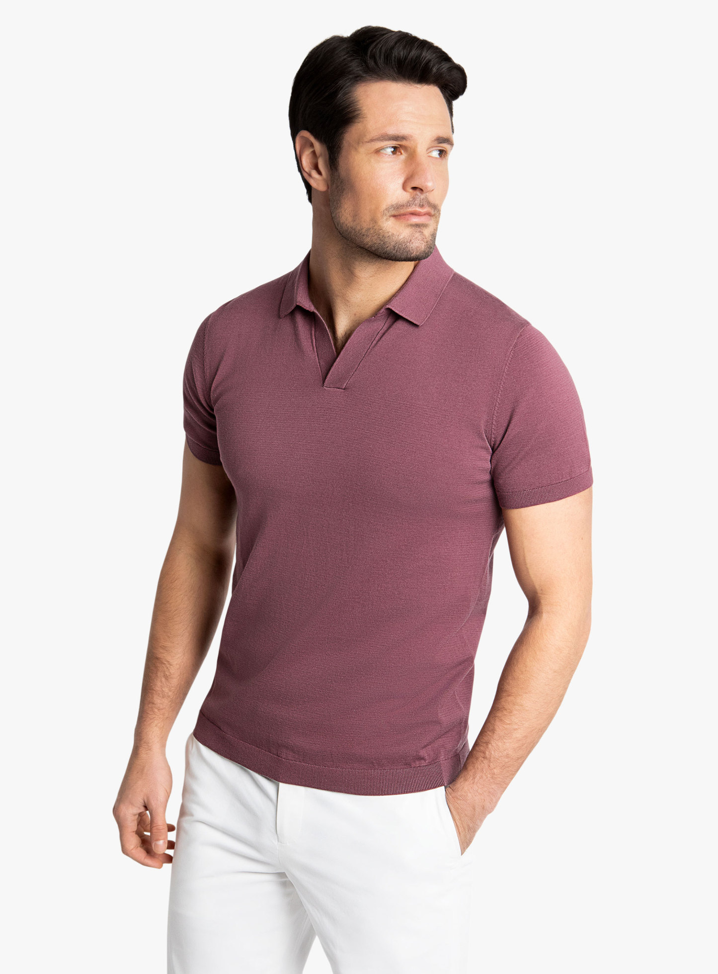Asti Short Sleeve Plum Polo