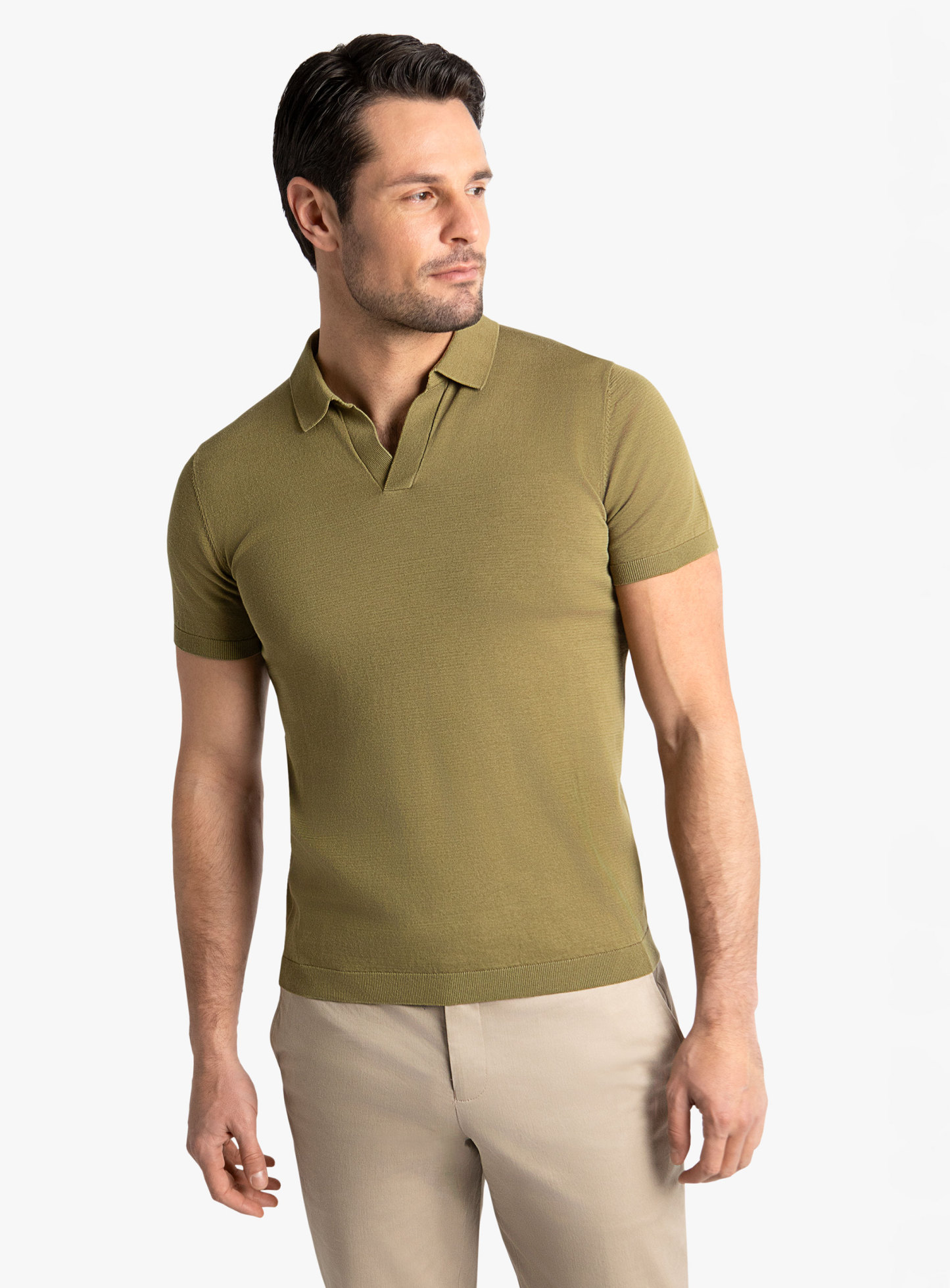 Asti Short Sleeve Olive Polo
